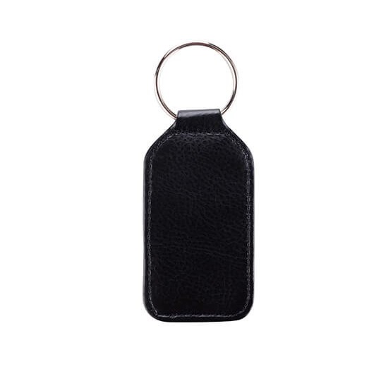Rectangular eco leather keychain for printing